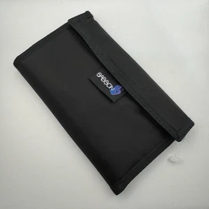 Sasson Black Trifold Wallet Notepad Nail file Holder New Without Tags 80s - Picture 1 of 7