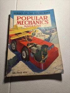 Popular Mechanics Magazine Heroes Of The Diving Navy  October 1939 - Bild 1 von 24