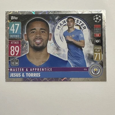 2021-22 Topps Match Attax UCL ⚽️ Master & Apprentice Jesus & Torres #416 - Image 1 of 4