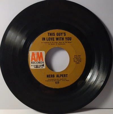 Herb Alpert  This Guy's in Love with You  1968  A&M 929   Jazz, Pop  VG - Image 1 of 4