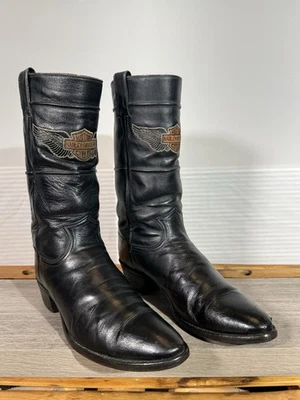Vintage Chippewa Harley-Davidson Riding Boots Black Size 8.5 D Made In USA 71409 - Image 1 of 4