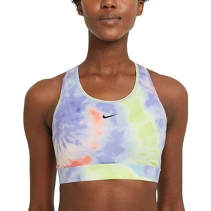 Nike Pro Damen bedruckter Batik-Sport-BH mit Cutout hinten Bright Mango, neu mit Etikett - Bild 1 von 3