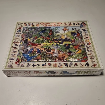 Rompecabezas White Mountain Birds of the Backyard 1000 piezas 24x30" nuevo sellado Foto 1 de 4