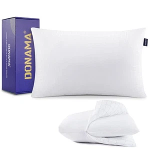 Bed Pillows for Sleeping Queen Size, Adjustable Hotel Quality Pillow with Dow... - Picture 1 of 6