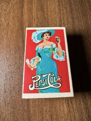 VINTAGE DE COLECCIÓN PEPSI COLA CAJA DE CERILLAS PALO DE MADERA FÓSFOROS PUBLICIDAD SODA - COMO NUEVO Foto 1 de 4