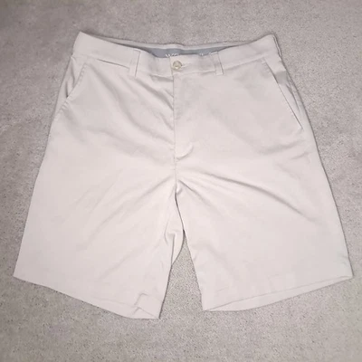 Roundtree & Yorke Performance Golf Shorts Mens Size 32 Khaki Chino — 第 1/4 张图片