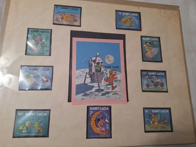 1979 SAINT LUCIA 10TH ANNIVERSARY OF MOON WALK SET OF 10 STAMPS - Image 1 of 4