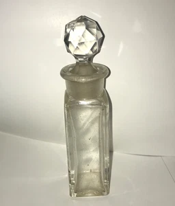 Vintage Blocki & Sons Perfume Bottle w/stopper Art Deco Era Nice condition Clear - Picture 1 of 13