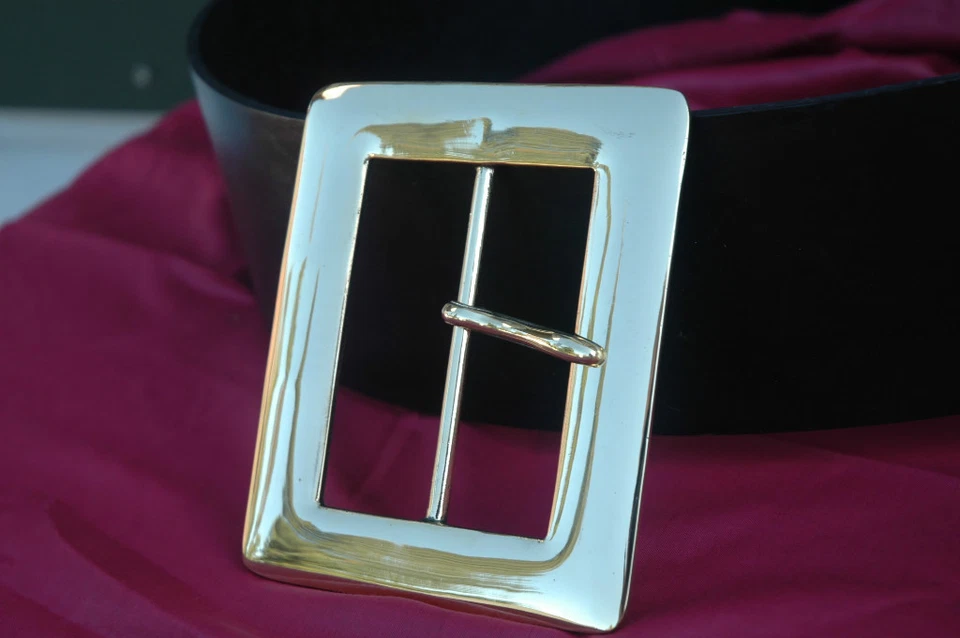 4" Buckle and/or Belt HIGH Quality Solid Brass for Santa Rennie Pirate SCA LARP - Image 1 of 1