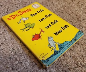 First Edition Dr. Seuss One Fish, Two Fish, Red Fish, Blue Fish HC/DJ - Picture 1 of 7