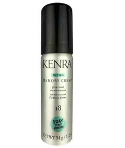 NEW KENRA # 18 NITRO MEMORY CREME 1.2 OZ TRAVEL SIZE FIRM HOLD CREAM MOUSSE FOAM - Picture 1 of 4