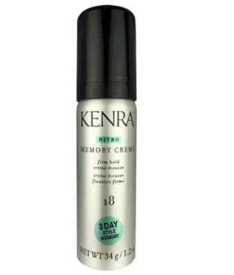 NOVO KENRA # 18 NITRO CREME DE MEMÓRIA 1,2 OZ TAMANHO VIAGEM FIRME SEGURAR CREME MOUSSE ESPUMA - Imagem 1 de 4