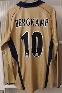 Arsenal 01/02 Retro Away L-Sleeve # 10 BERGKAMP Size XL But Fits Like A L BNWTS - Picture 1 of 2