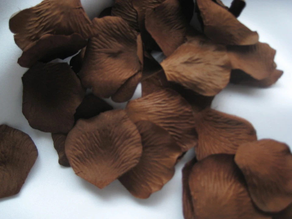 5000 PÉTALOS DE ROSA DE SEDA ARTIFICIAL CHOCOLATE BODA  Foto 1 de 1