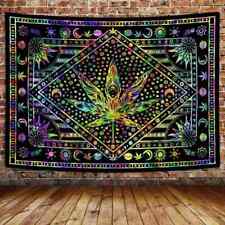 Hippy Tapestry Wall Hanging Large Weed Sun Moon 70s Poster Hippie Art Room Dorm