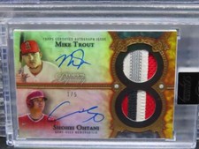 2022 Topps Dynasty Mike Trout Shohei Ohtani Dual Patch Auto Autograph #1/5