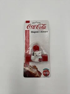 Oso polar Coca-Cola vintage con imán de clip de Coca-Cola, 1999 - Imagen 1 de 2