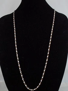 BCBG BCBGeneration Goldtone THAT'S MARBELOUS Black White Long Necklace $35 - Picture 1 of 2