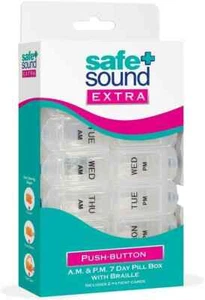 Safe & Sound WEEKLY PILL BOX ORGANISER - Various types - Picture 1 of 9