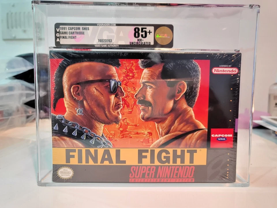 Nintendo SNES Final Fight Sealed NTSC  85+  WATA VGA Capcom - Image 1 of 4