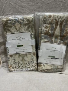 Pottery Barn Blythe Paisley Sham Euro set of 2 - Picture 1 of 2