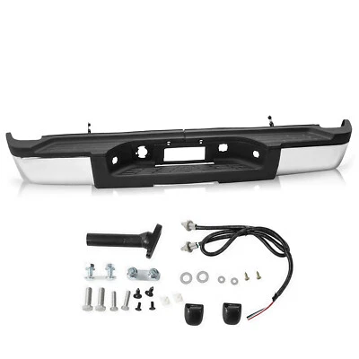 For 2011-2014 Chevy Silverado 2500 3500 HD & GMC Rear Bumper w/o Sensor Hole - Image 1 of 4