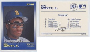 1990 Star Ken Griffey Jr Blue Ken Griffey Jr #1 HOF