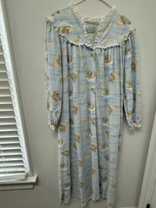 VTG Lanz Of Saltzburg Womens Flannel Nightgown Disney Winnie The Pooh - Picture 1 of 6