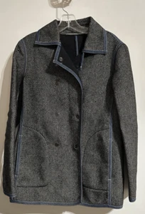 Strenesse Gabriele Strehle Wollmantel - Stil S J 008 00 - Denim Akzente - Damengröße 8 - Bild 1 von 12