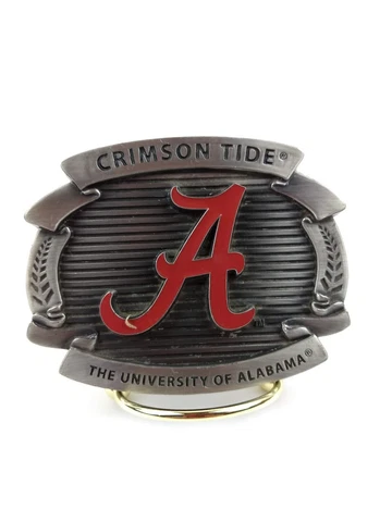 LARGE SIZED ALABAMA CRIMSON TIDE BELT BUCKLE SISKIYOU PEWTER NEW Cover