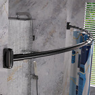 Stainless Steel Shower Curtain Rod Hoop Square Shape Bathroom 583X24