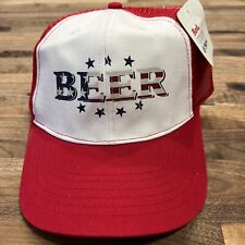 Beer Trucker Hat Cap Red New With Tag USA