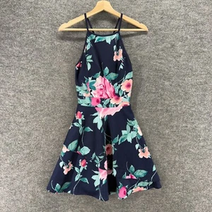 Speechless Dress Girs 7 Blue Floral Sheath Short Zipper Lined Sleeveless Casual - Picture 1 of 11