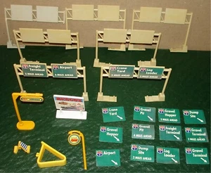 VINTAGE TYCO - US1 ELECTRIC TRUCKING #3763 OVERHEAD 2 LANE HIGHWAY SIGNS - Bild 1 von 6