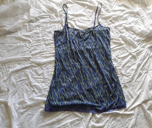 UNDERCOVER Abito slip vintage Victorias Secret blu AOP V donna taglia media