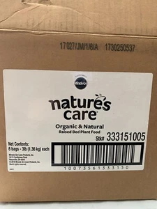 Organic Raised Bed Fertilizer Plant Food Nature's Care Qty 6 3lb Bags (18bs) - Picture 1 of 2