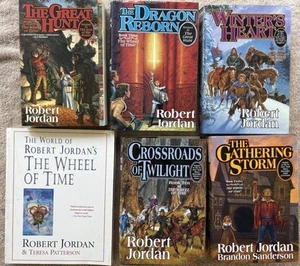 Wheel of Time Great Hunt Dragon Reborn Gathering Storm Robert Jordan 1. Edition - Bild 1 von 6