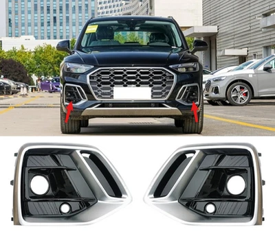 For Audi Q5 Sline L&R Front Bumper Fog Lights Grilles Cover Acc Hole 2021-2024 - Изображение 1 из 4