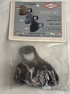 Neet Archery Calf Hair Shooting Finger Tab Bow Pinch Free Small RH Right Vintage - Image 1 of 4