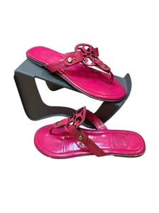 Sandalias Tory Burch MILLER Tanga Chanclas Charol Frambuesa Fucsia 6.5 - Imagen 1 de 21