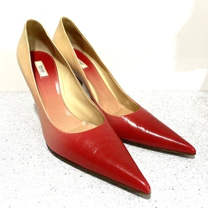 Zapatos de salón Prada Capretto de verano de cuero Peonia Ombre tacón alto zapatos de aguja EU 40 - Imagen 1 de 15