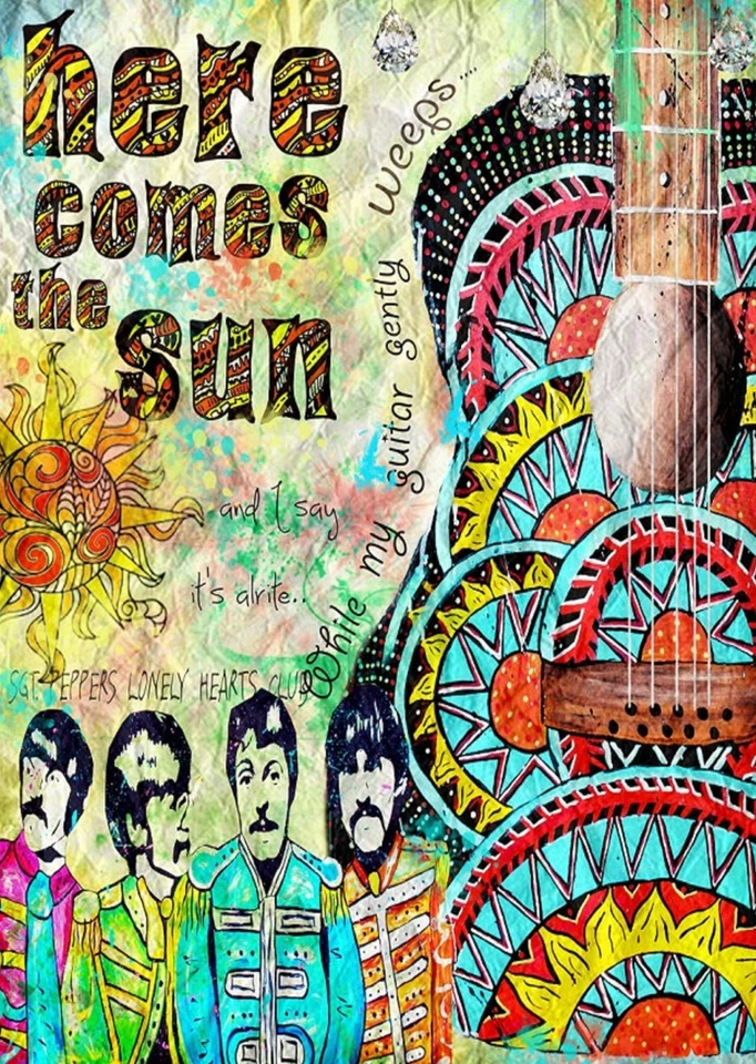 The Beatles - Here Comes the Sun - A4 Mini Print/Poster - Image 1 of 1