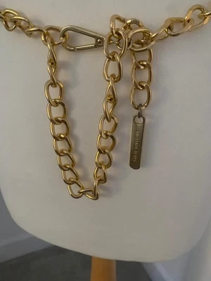 michael kors chain link belt women ladies one size golden party evening 105cm - Image 1 of 4