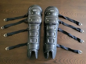 Plus +POS BB315-17 Catchers Shin Guards Catcher Umpire Black - Picture 1 of 13