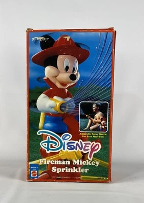 VINTAGE WALT DISNEY FIREMAN MICKEY MOUSE KID'S LAWN SPRINKLER SET - Image 1 of 4