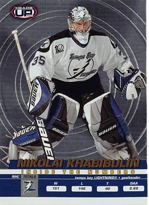2002-03 Pacific Heads Up Inside the Numbers #20 Nikolai Khabibulin - Picture 1 of 2