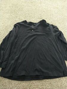 Puritan Men's Size 2XL Long Sleeve Shirt Black