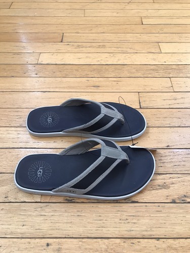 Sandali con perizoma grigi UGG da uomo infradito mare taglia 7 nuovi con etichette nuovi