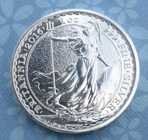2016 Britannia 1oz .999 Fine Silver Great Britain 2 Pounds, Lunar Monkey Edge - Picture 1 of 5