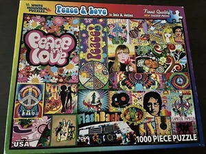 Discontinued & Rare 2013 Peace & Love White Mountain Puzzle *Complete* - Picture 1 of 9